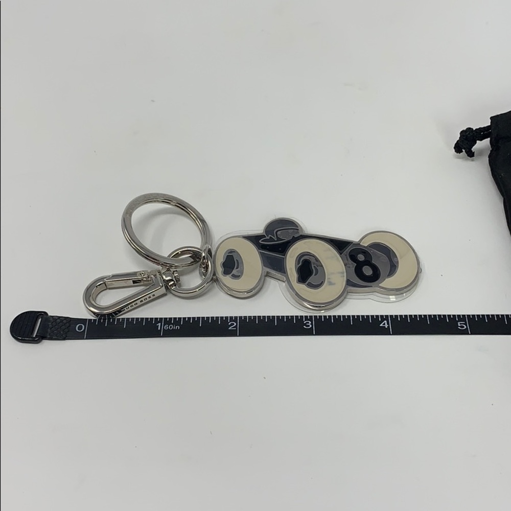 Hugo Boss White Racing Car Key Chain - Picture 4 of 6
